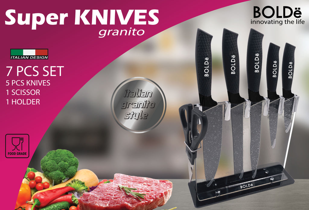 Super Knives  GRANITO 7pcs set Italian Design