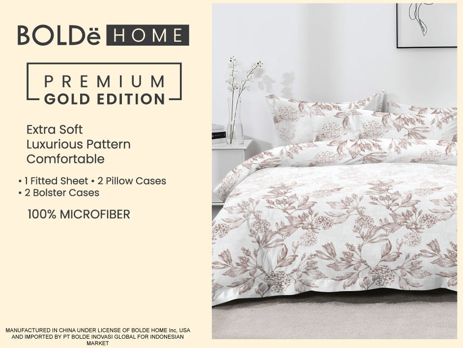 a BOLDe HOME PREMIUM GOLD Bed Sheet 5pcs set