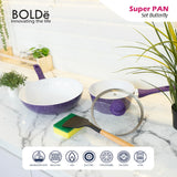 Super PAN Granite 5 pcs Sets White Purple