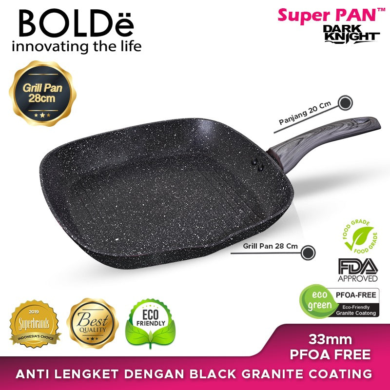 GRILL PAN 28 cm, Black DARK KNIGHT Series