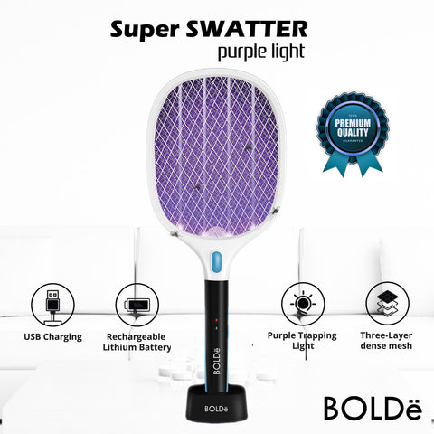 Super SWATTER Purple Light ( Raket Nyamuk Premium )